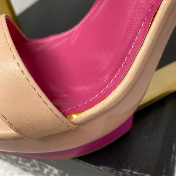 Shoe republic LA GAL pink gold platform heels - Picture 10 of 15